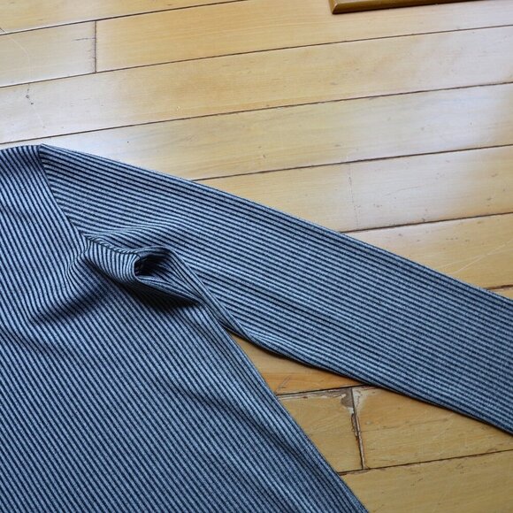 Anine Bing Moss Stripe Long Sleeve Knit Mini Dress NWT Size S - Picture 3 of 8